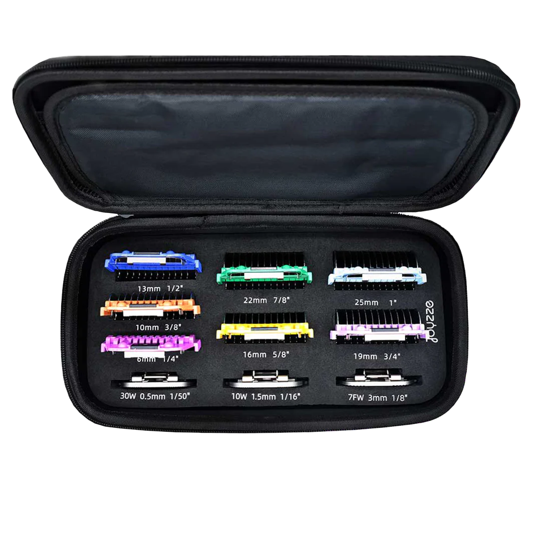 3 Wide Blades + 7 Wide Combs Bundle (Black Zipper Case) by Joyzze