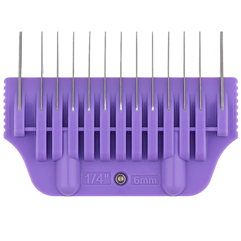 #4 1/4" Purple Wide Attachment Comb 6mm by Zolitta