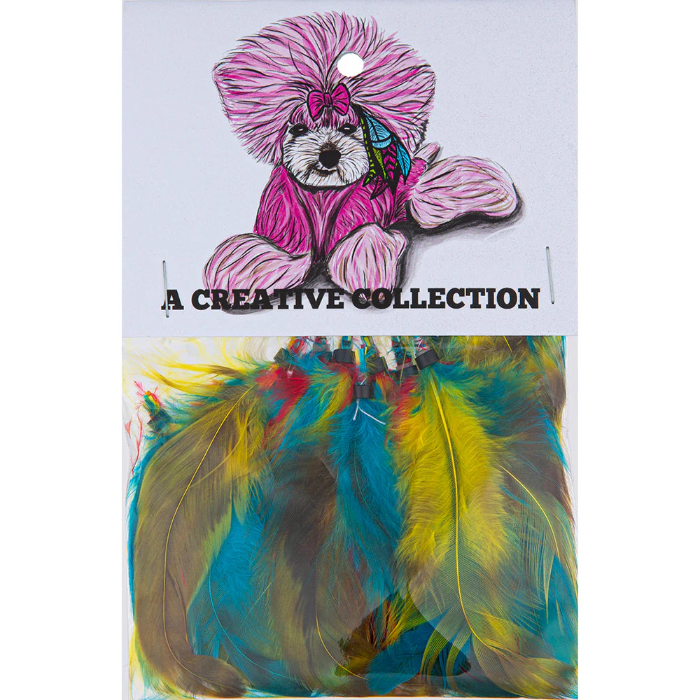 Feather Extension Teal McCaw (Pack of 10) by A Creative Collection - Image 3