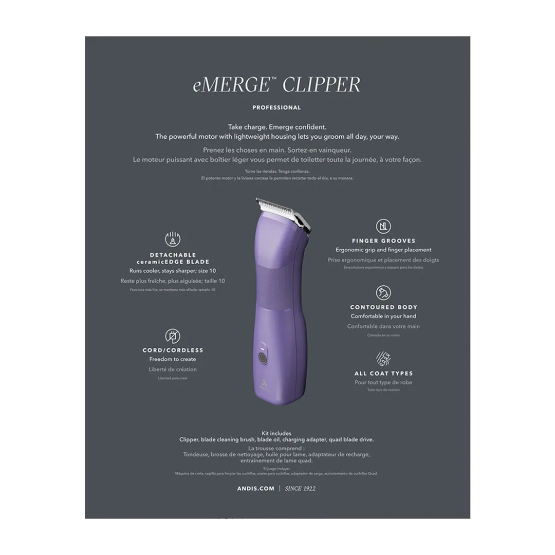 Emerge Clipper Purple by Andis - Image 5