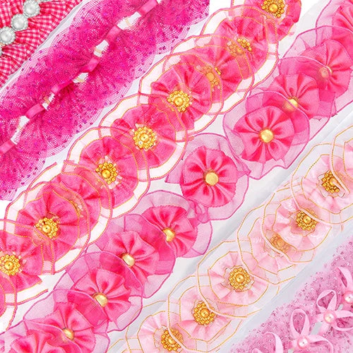 30 Pink Bows - Surprise Design and Size by Cecilia bows