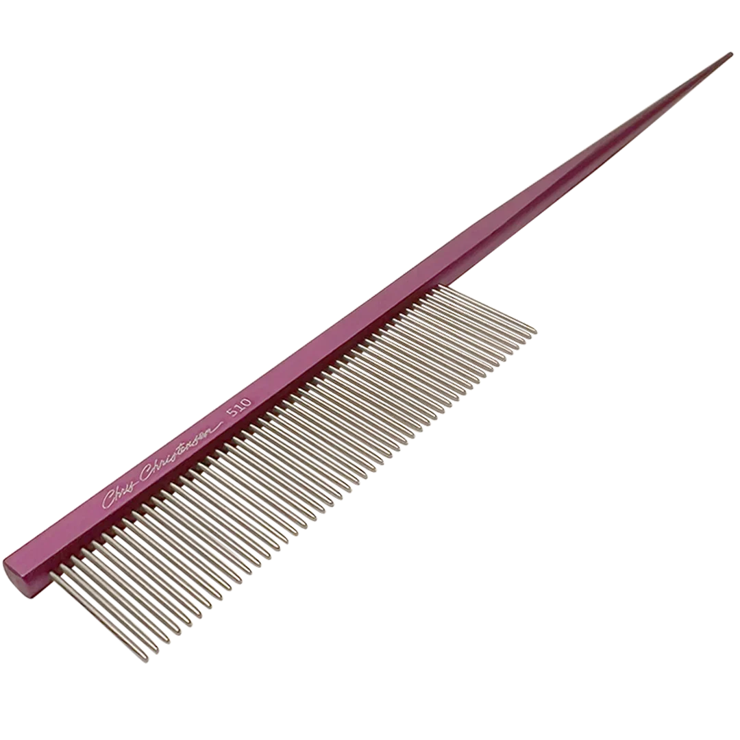 7" Parting Comb Fine Tooth Purple by Chris Christensen - Image 2