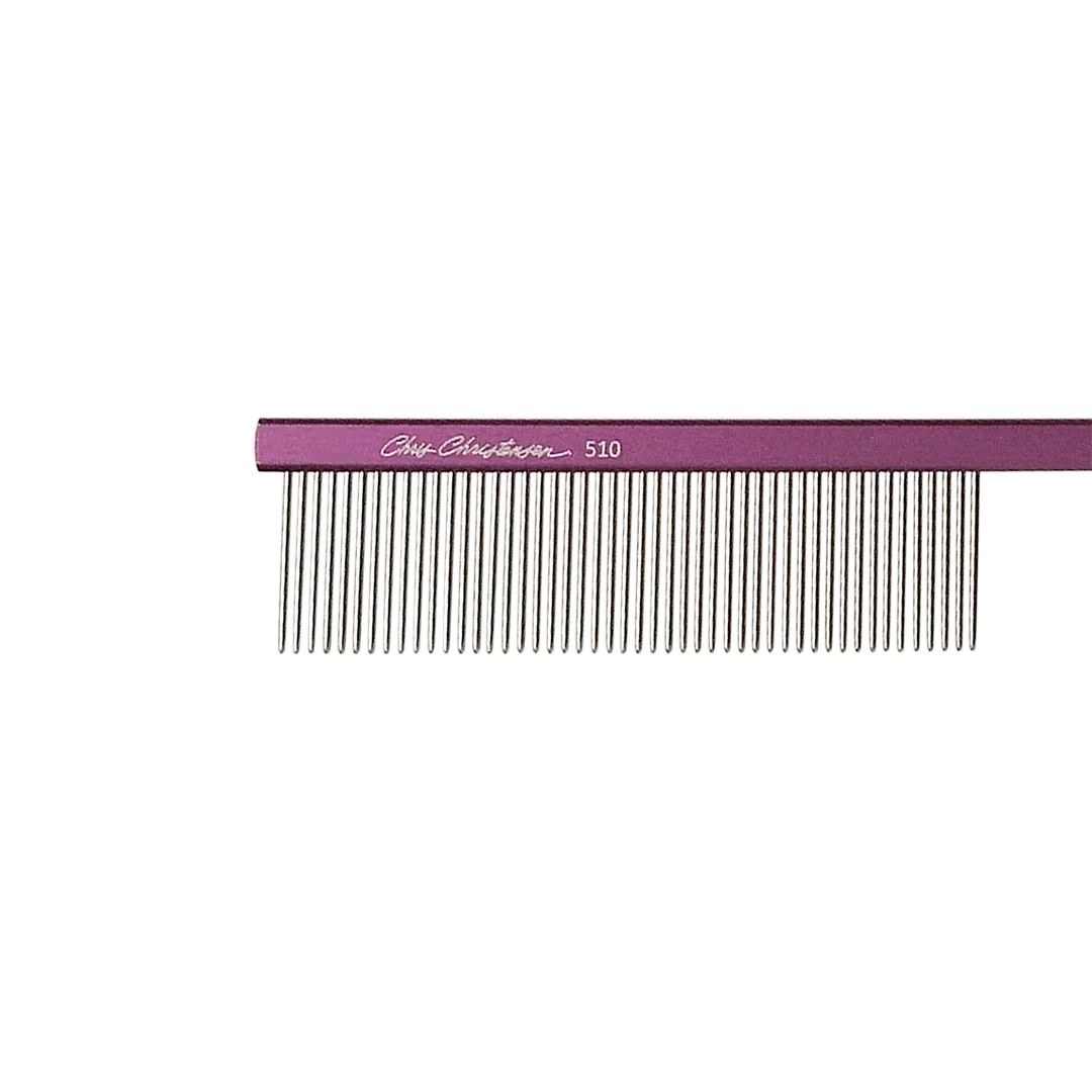7" Parting Comb Fine Tooth Purple by Chris Christensen - Image 4
