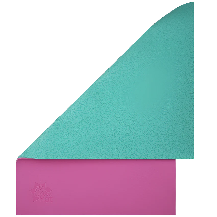 36"x24" Anti-Fatigue Reversible Dog Grooming Table Mat Pink/Teal by PawMat