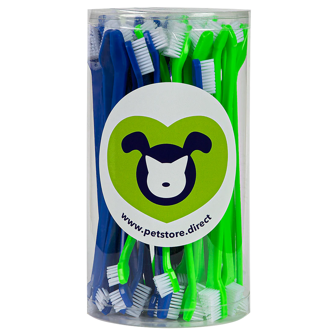 Dual-end Tooth Brushes 50 Count Green/Blue by PetStore.Direct - Image 4