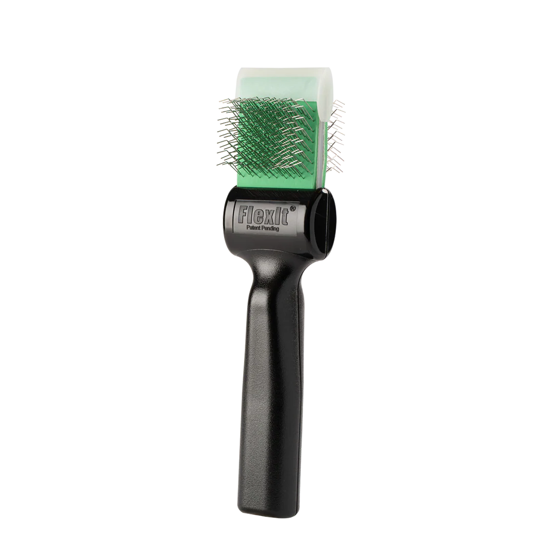 Green Soft Flex Finishing Twin Single Brush by FlexIt