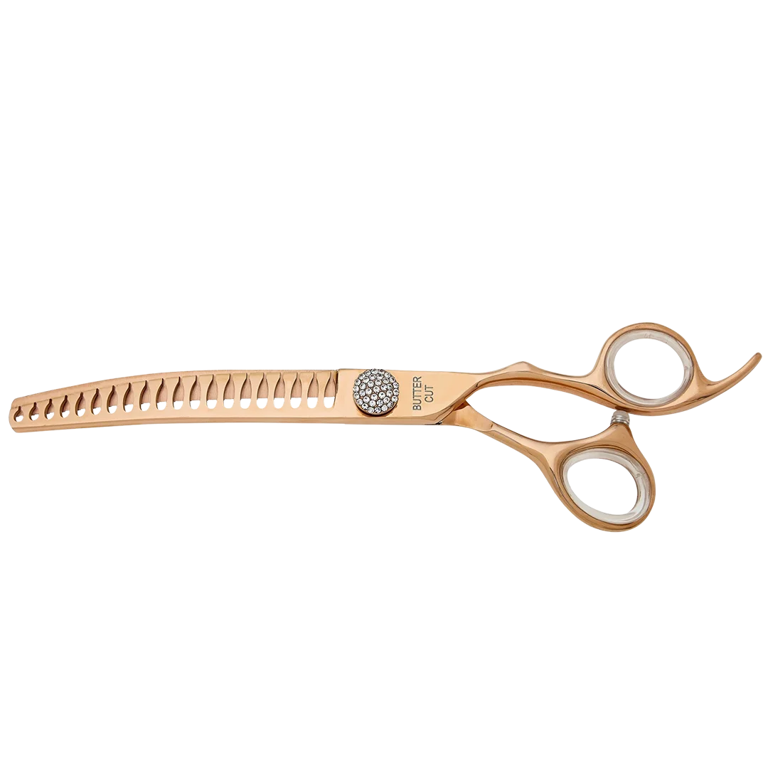 Crystal Gold Cobalt 7" 20 Tooth Curved Sculpting & Finishing Chunker by Geib