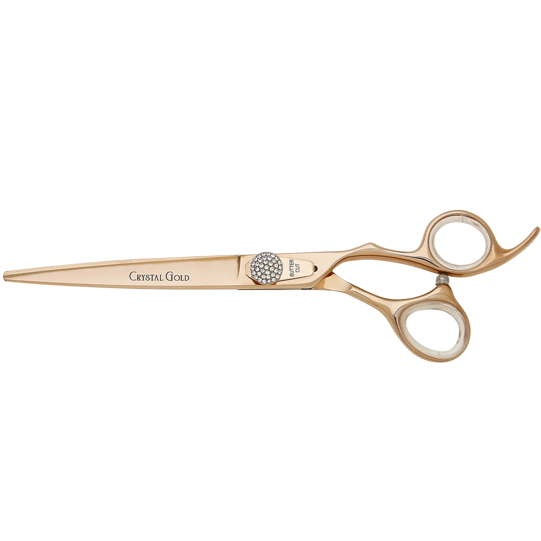 Crystal Gold Cobalt 7.5" Straight Shear by Geib