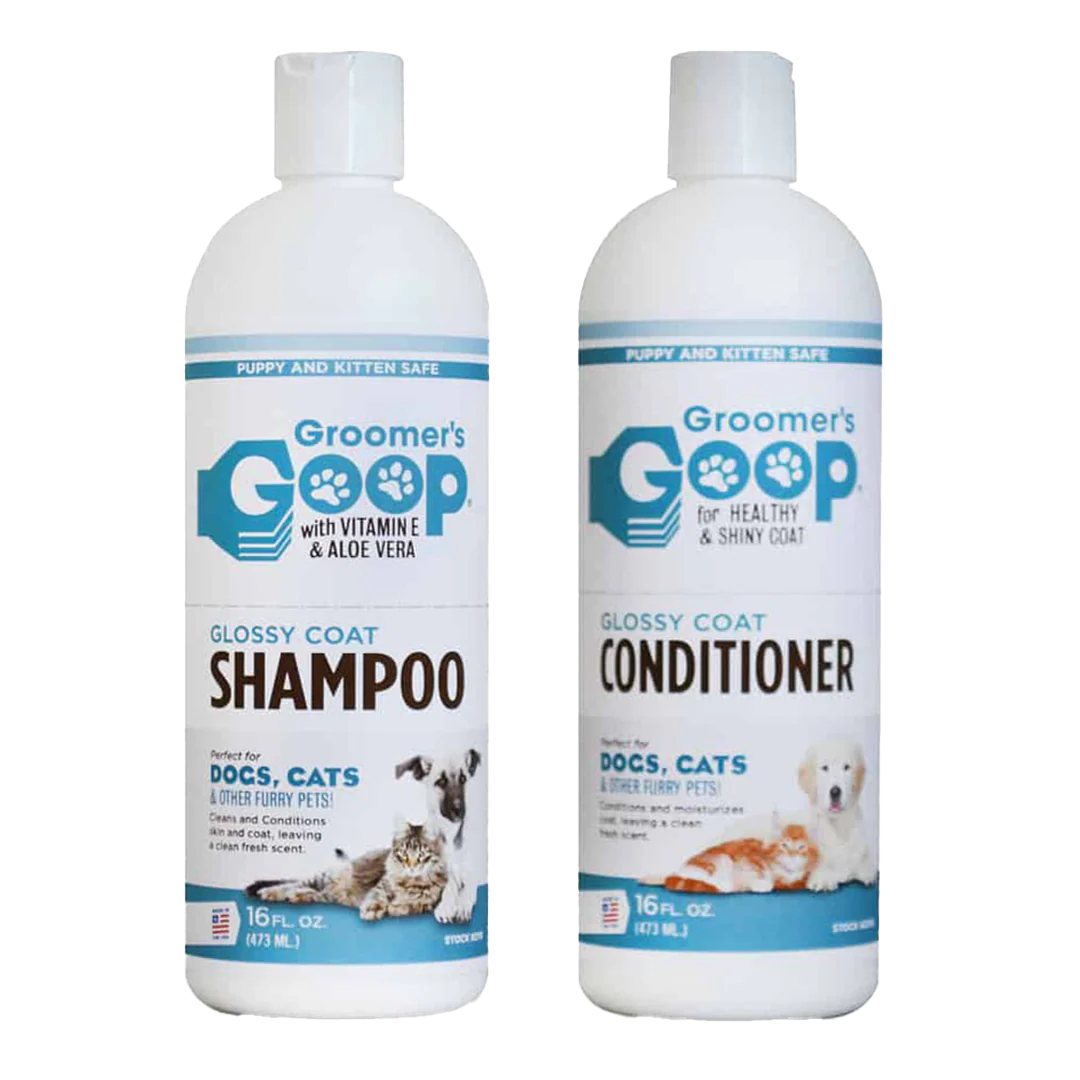 Glossy Coat Shampoo and Conditioner 16oz by Groomer's Goop