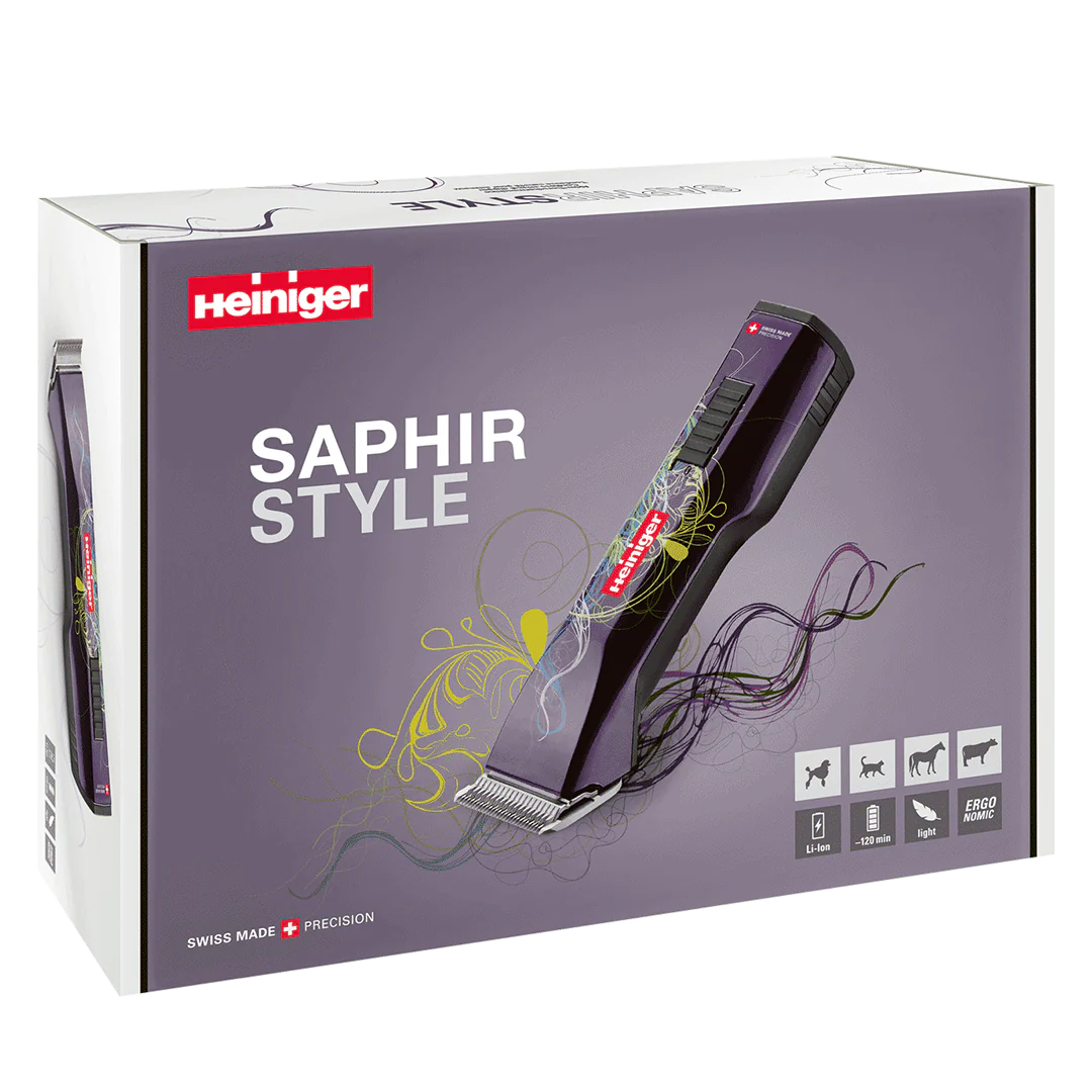 Purple Saphir Cordless Clipper with Two Batteries by Heiniger - Image 6