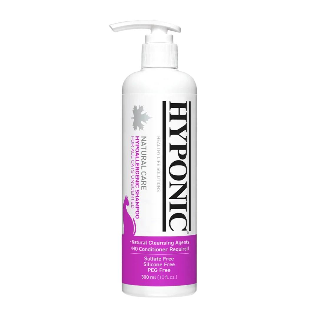 Hypoallergenic Shampoo for all cats unscented 300ml by Hyponic