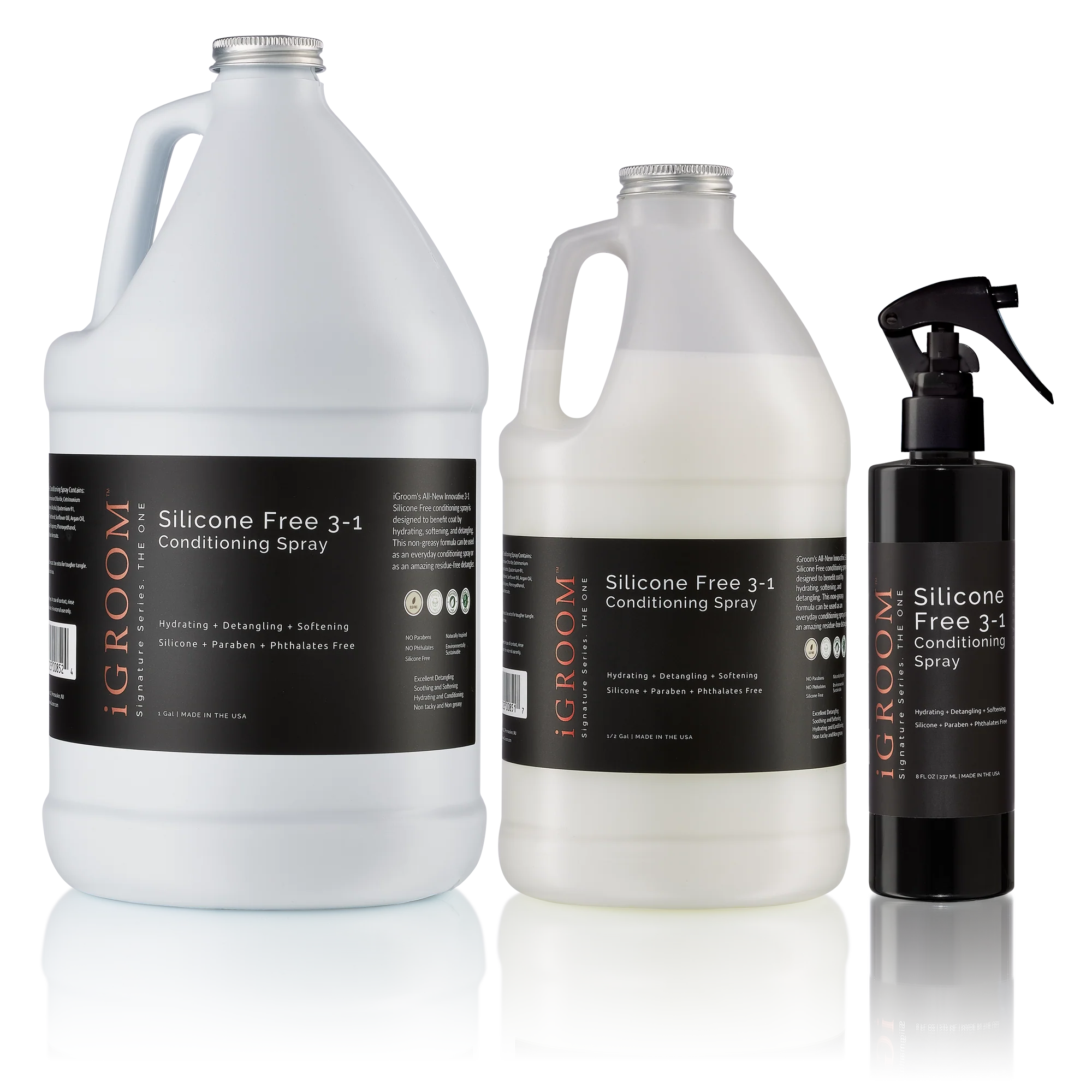 Silicone Free 3-1 Conditioning/Detangling Spray Gallon by iGroom - Image 2