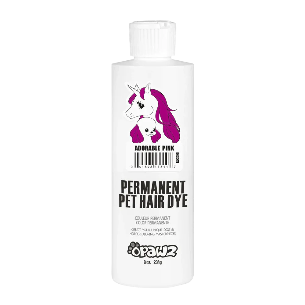 Permanent Dog Hair Dye Adorable Pink 8oz by Opawz