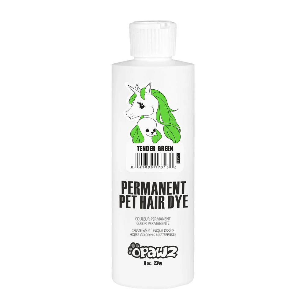Permanent Dog Hair Dye Tender Green 8oz by Opawz