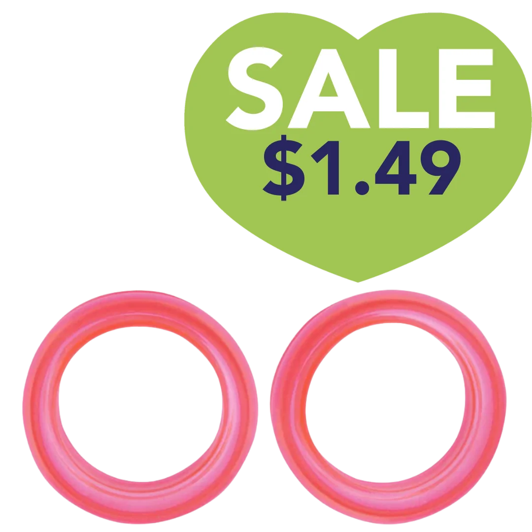 Pack of 2 Premium Scissor Finger Ring Inserts in Pink by PetStore.Direct