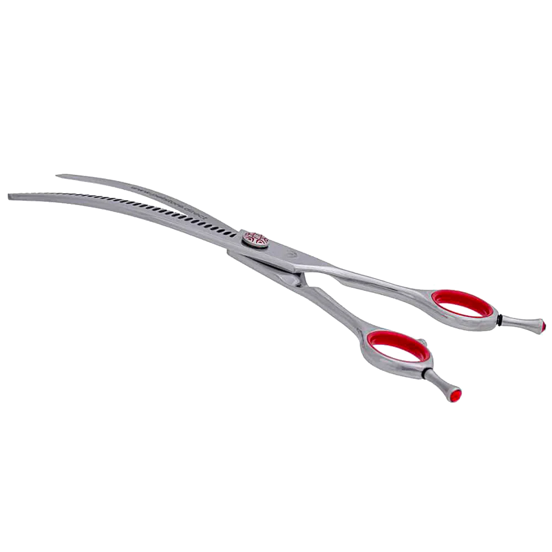7.0" 35T Curved Red Chunker Shears by PetStore.Direct - Image 2