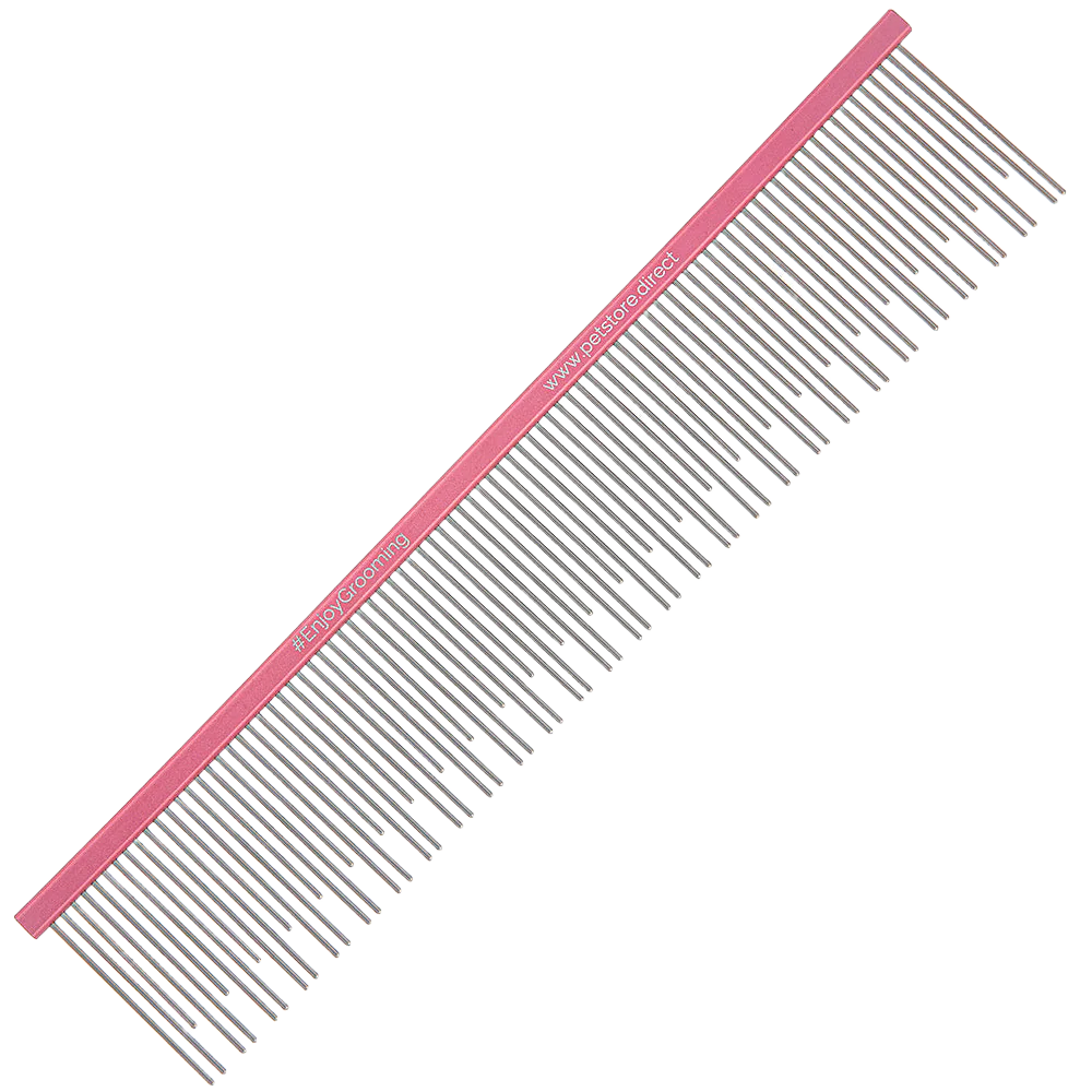 9″ Large Double Coat Deshedding Comb Pink by Petstore.Direct