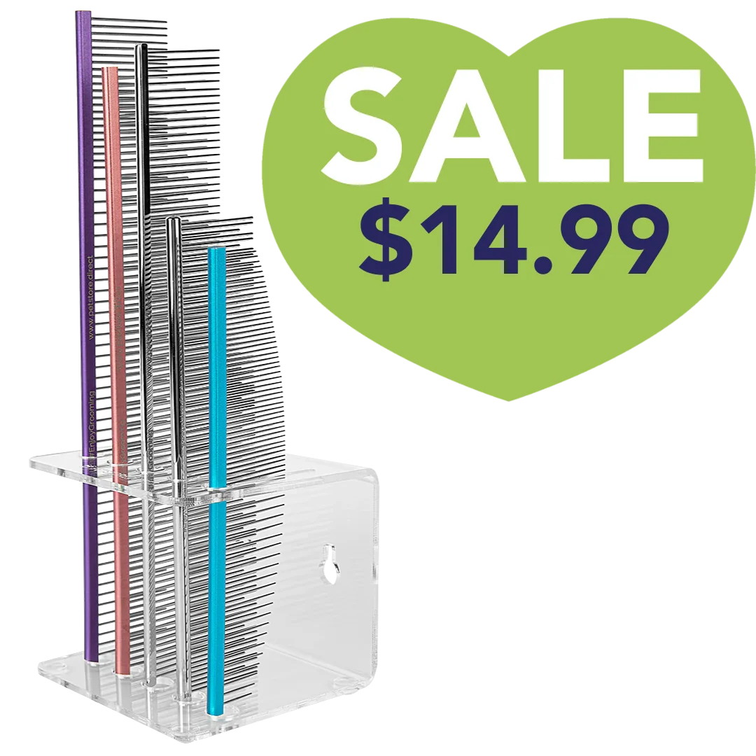 Comb Holder For Wall and Table Clear by PetStore.Direct