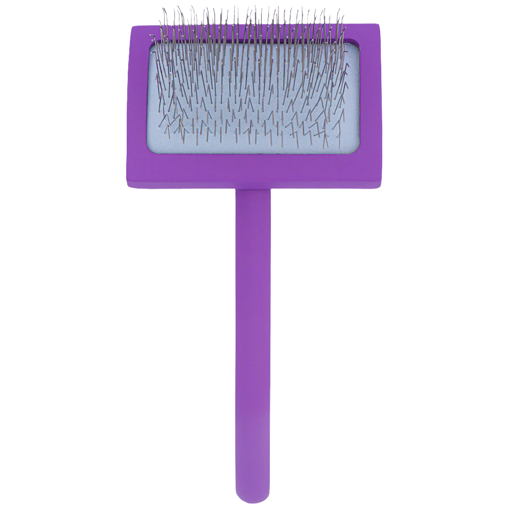 Medium Curved Purple Dematting Brush by PetStore.Direct - Image 2