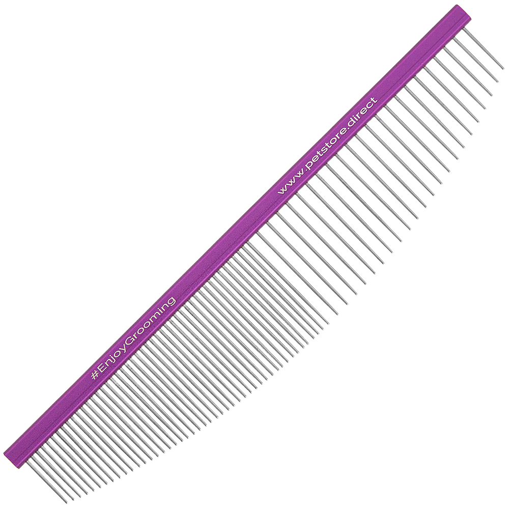 6.5" 50/50 Purple Half-Moon Comb by PetStore.Direct