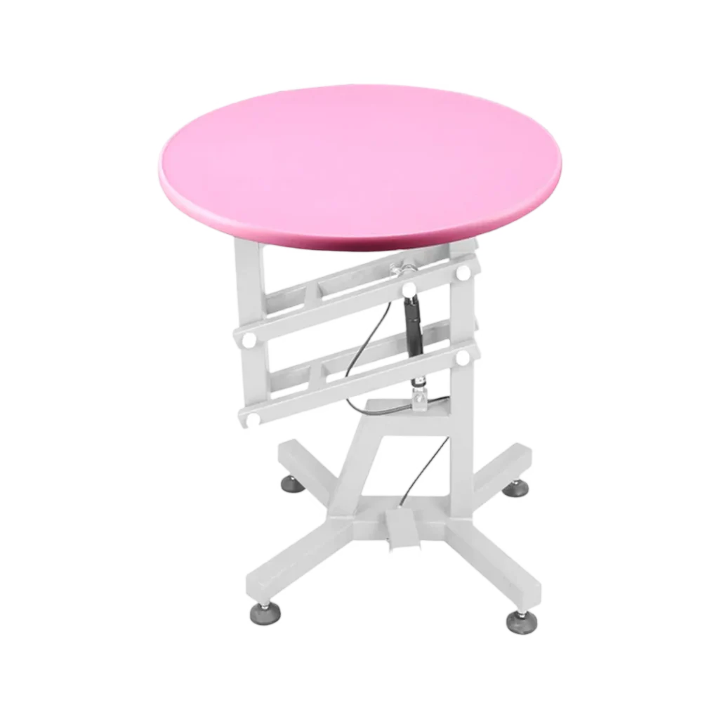 Round Air Lift Table - Pink Top by PetStore.Direct - Image 2