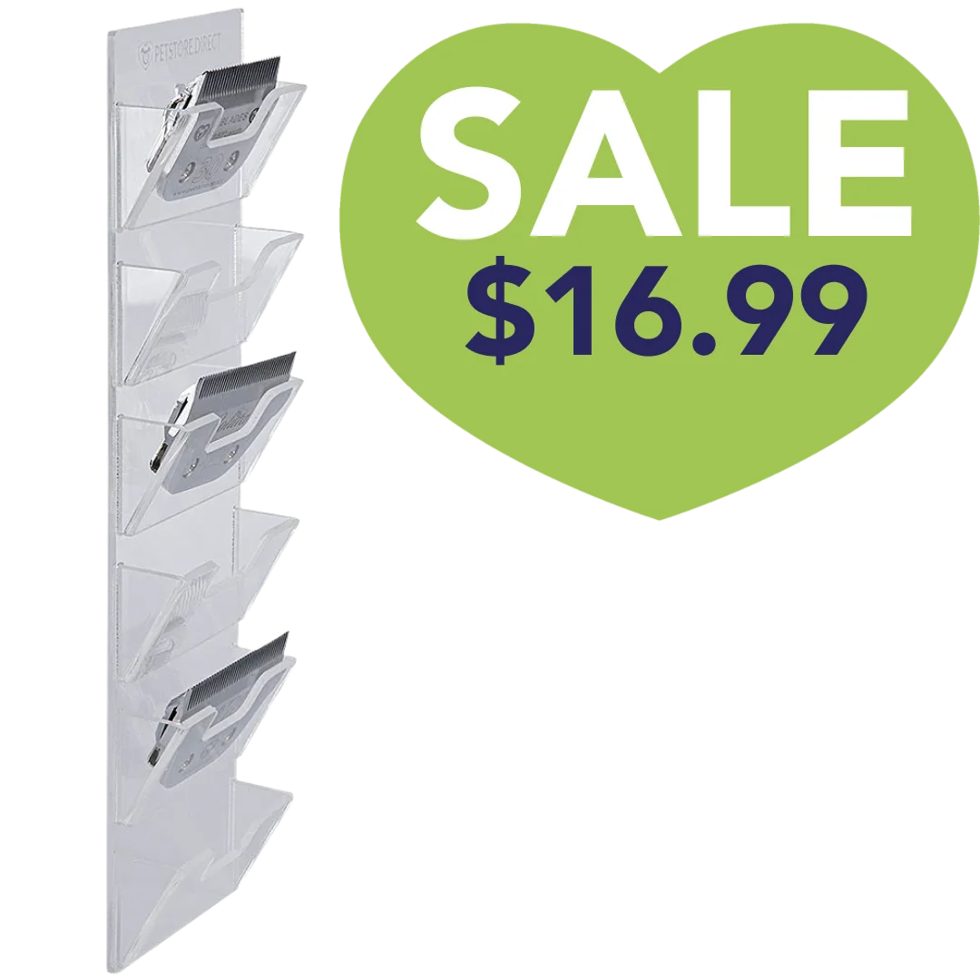 Wall Wide 6 Blades Holder Clear by PetStore.Direct