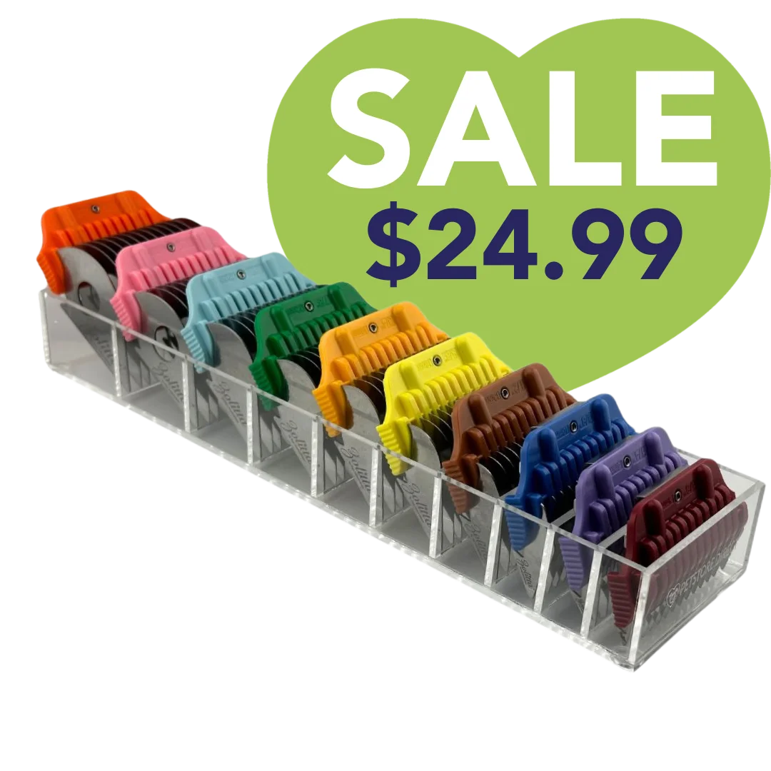 Wide 10 Blades/Combs Guard Holder Clear by PetStore.Direct