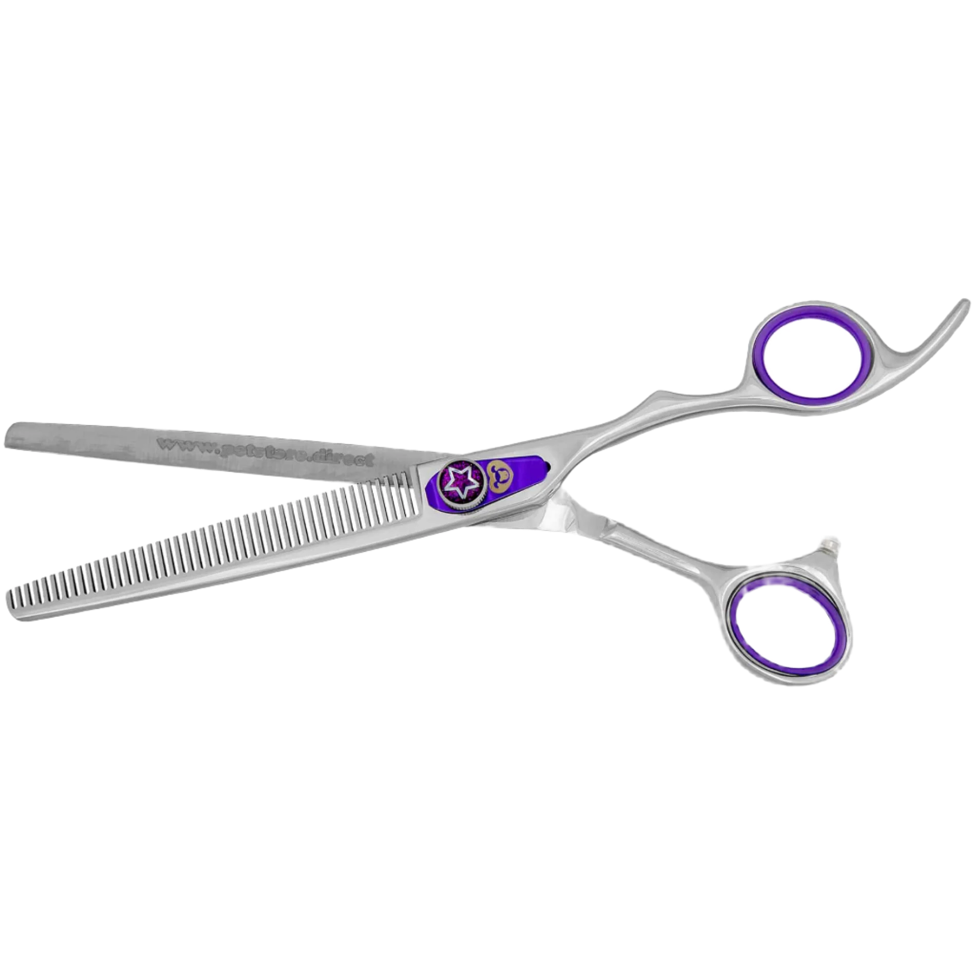 Purple 4 Grooming Shear Set in a Case by PetStore.Direct - Image 5