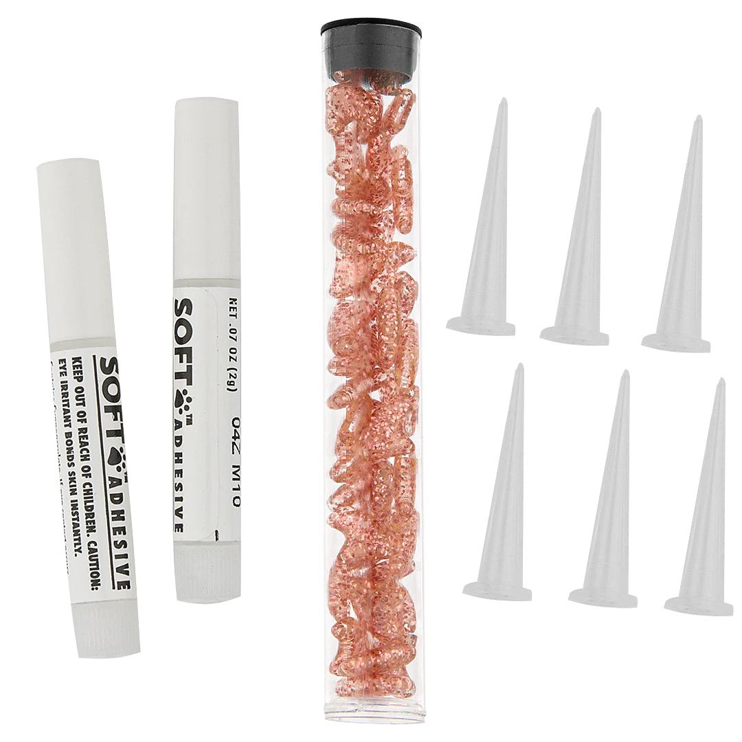 Pink Sparkle Feline Large Nail Caps by Soft Claws