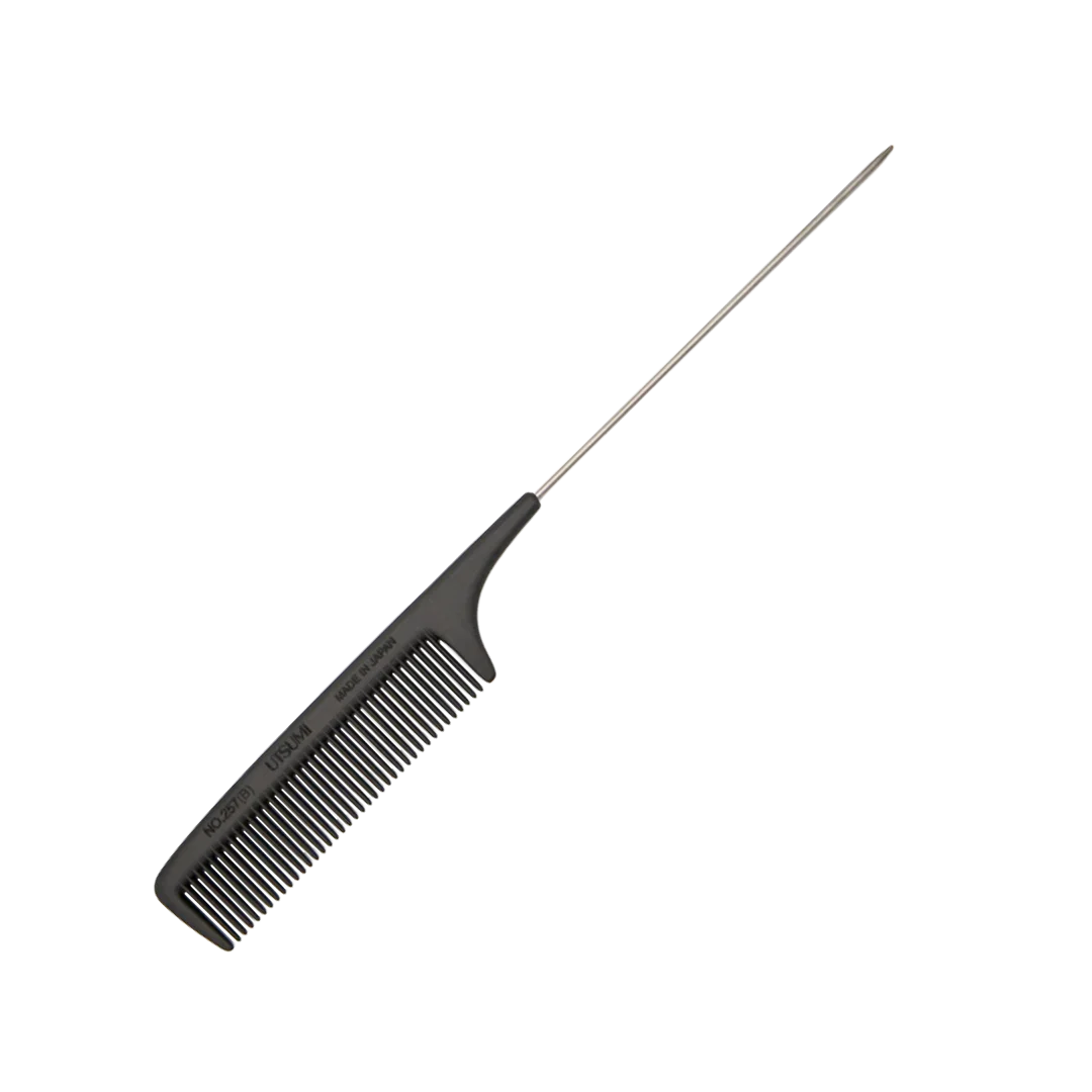 10" Rat Tail Comb #257B Black by Utsumi