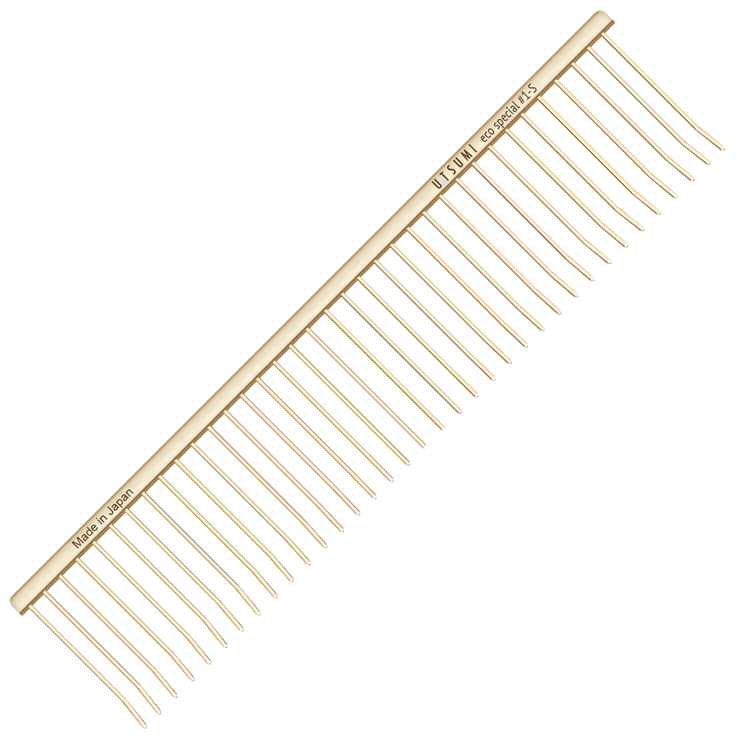 7.5" Curved Tip ECO Special #1 S Comb Gold by Utsumi