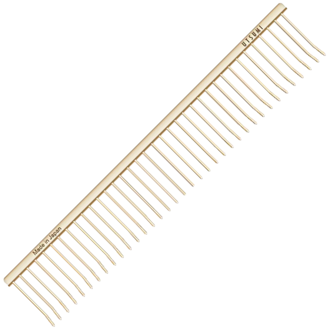 9.6" Curved Tip ECO Special #1 Comb Gold by Utsumi