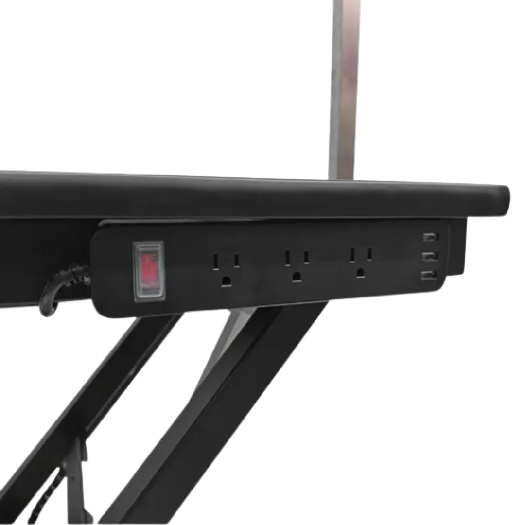 Pre-Order 50" Dog Grooming 908 Electric Table without Drawer Black + Free Solo Stream Dryer by Waggz - Image 5