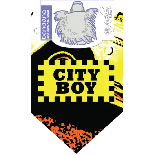 City Boy Dog Bandana by Dog Fashion Living - Image 3