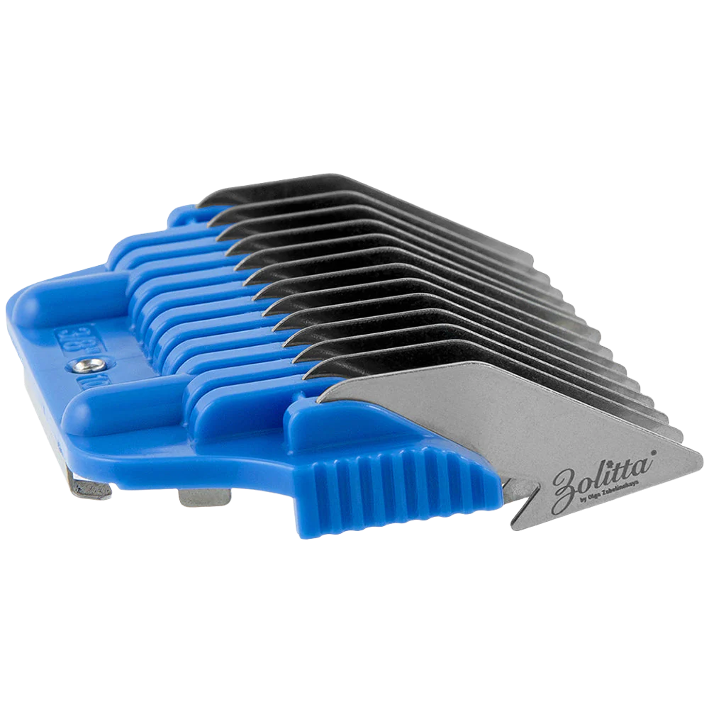 #2 3/8" Blue Wide Attachment Comb 10 mm by Zolitta - Image 2