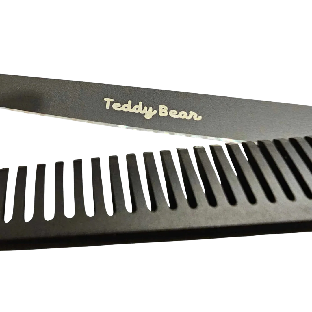 Teddy Bear 6.5" 3 Scissors Set Black by Zolitta - Image 3